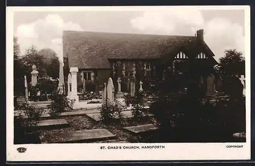 AK Handforth, St. Chad`s Church, church yard with gravestones