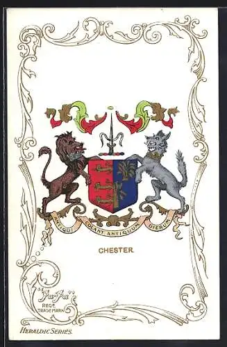 AK Chester, Coat of Arms with motto Antiqui Colant Antiquum Dierum
