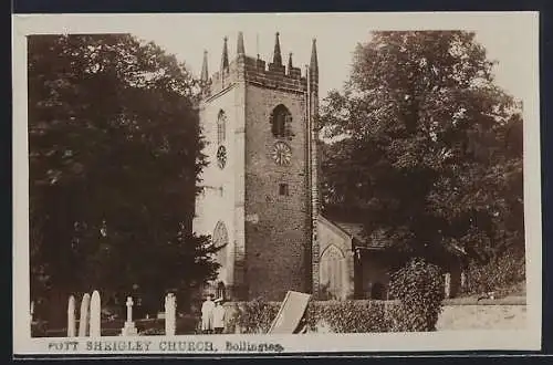AK Pott Shrigley /Bollington, View of the church with church yard