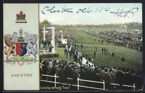 AK Chester, Chester Cup 1905 won by I mari, Chester Coat of Arms