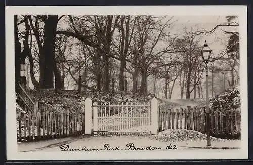 AK Bowdon, Entrance to the Dunham Park