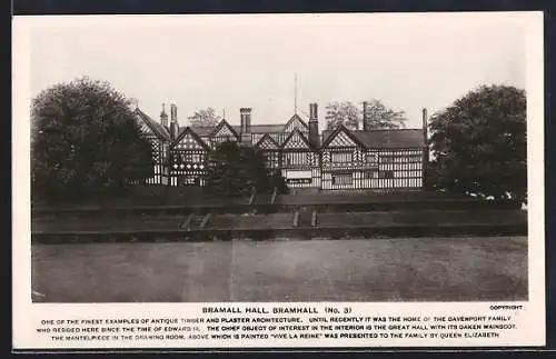 AK Bramhall, Bramall Hall, One of the finest examples of antique timber and plaster architecture