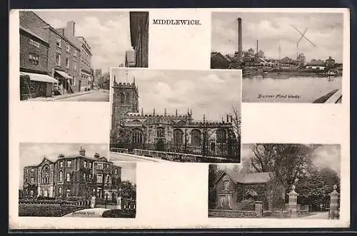 AK Middlewich, Parish Church, Brunner Mond Works, Middle Lodge Bostock, Bostock Hall