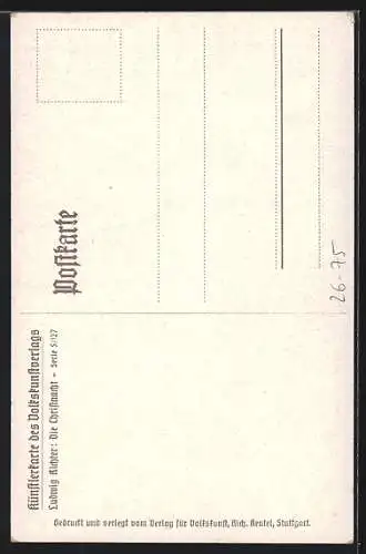 Künstler-AK Ludwig Richter: Die Christnacht