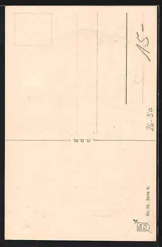 Künstler-AK Carus: Zwei Kinder sitzen unter einem Regenschirm
