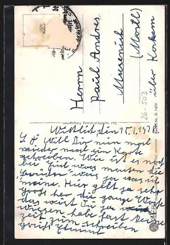 Künstler-AK Ferdinand Barlog: Wehrmachtssoldat hält sein Gewehr in den Händen, Soldatenhumor