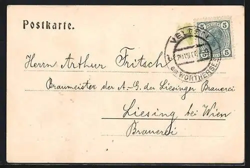 AK Maria Wörth am Wörther-See, Uferpartie mit Kirche