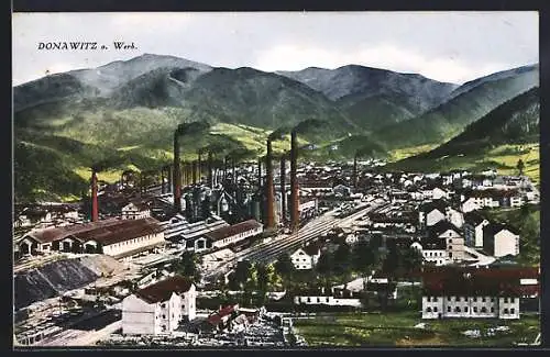 AK Donawitz o. Werb., Teilansicht mit Fabrik
