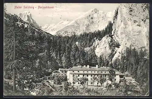 AK Absam, Haller Salzberg - Herrenhäuser