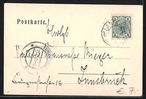 AK Landeck, Totalansicht mit dem Riffler