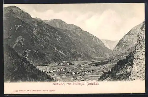 AK Umhausen /Oetzthal, Teilansicht vom Stuibenfall aus