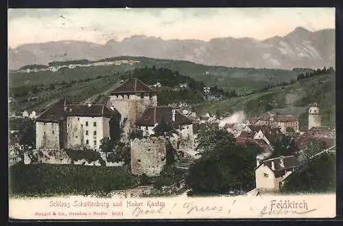 AK Feldkirch, Schloss Schattenburg und Hoher Kasten