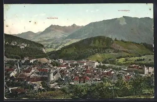 AK Feldkirch /Vorarlberg, Teilansicht mit Gurtisspitze und Vorderälpele