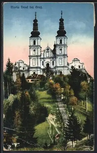 AK Maria Trost bei Graz, Wallfahrtskirche