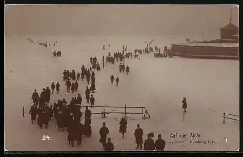 AK Hamburg, Auf der Alster, Fotoverlag Strumper & Co.