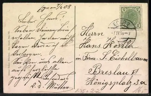 AK Briefmarken zu Kaiser Franz Josef I. von Österreichs 60. Regierungs-Jubiläum 1908, Adler, Wappen