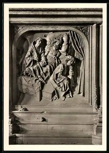 Foto-AK Walter Hege, Deutscher Kunstverlag, Berlin: Bamberg, Relief am Dom