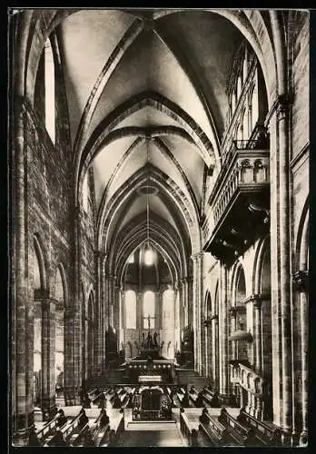 Foto-AK Walter Hege: Bamberg, Dom - Blick nach Westen in den Peterschor, Deutscher Kunstverlag, Berlin