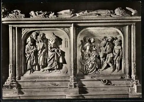 Foto-AK Walter Hege, Deutscher Kunstverlag, Berlin: Bamberg, Kaisergrab im Dom