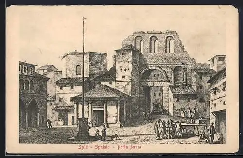 AK Split / Spalato, Blick auf die Porta Ferrea