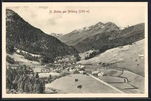 AK St. Anton, Ortsansicht am Arlberg