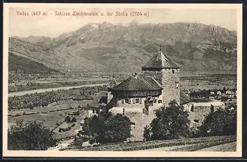 AK Vaduz, Schloss Liechtenstein und der Säntis