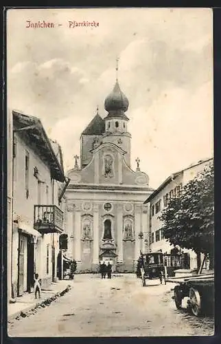 AK Innichen, Blick zur Pfarrkirche