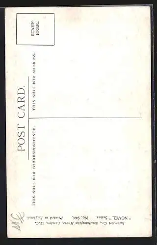 AK Hahn mit einem Ei und Topf