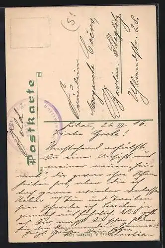 AK Libau, Heil. Dreifaltigkeits-Kirche mit Strassenpartie