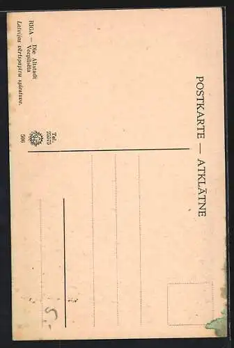 AK Riga, Blick in die Altstadt