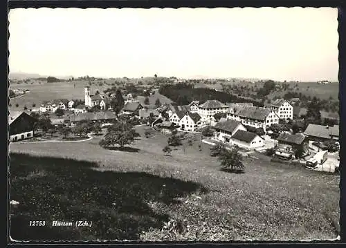 AK Hütten /Zch., Teilansicht mit Kirche