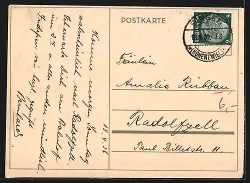 AK Reklame für Dunlop Supra Ballon, Verkehrsschild in mittelalterlichem Ort