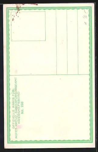 AK Nr.286: Wappenschild und Krone des mittleren österreichischen Wappens, Rotes Kreuz