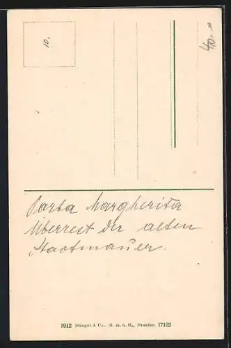 AK Trento, Porta S. Margherita mit Einwohnern