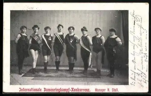 AK Internationale Damenringkampf-Konkurrenz, Manager H. Stoll