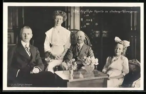 AK Fürstliche Familie zu Stolberg-Wernigerode