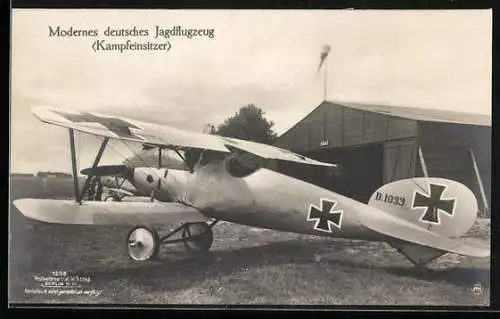 AK Sanke Nr. 1038, Modernes deutsches Jagdflugzeug, Kampfeinsitzer