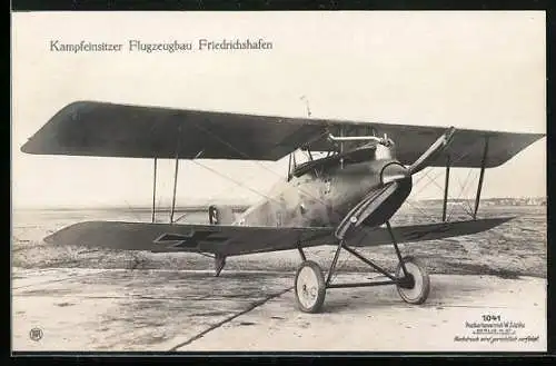 Foto-AK Sanke Nr. 1041, Kampfeinsitzer - Flugzeugbau Friedrichshafen