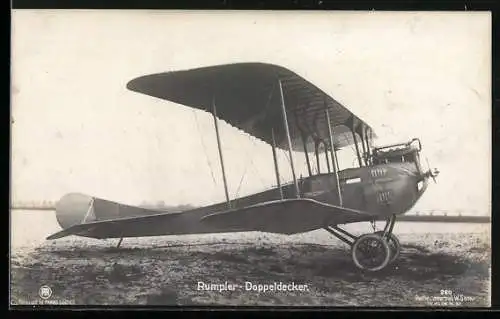 Foto-AK Sanke Nr. 260: Rumpler-Doppeldecker