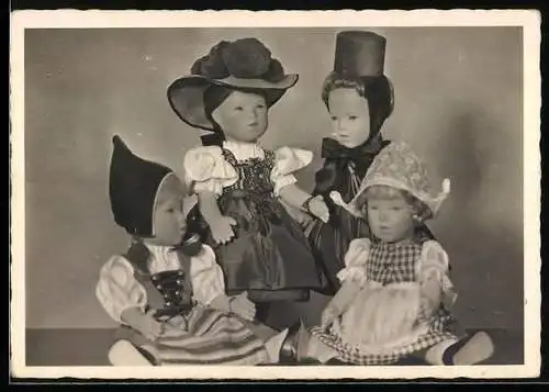 AK Käthe Kruse Puppen in verschied. Trachten