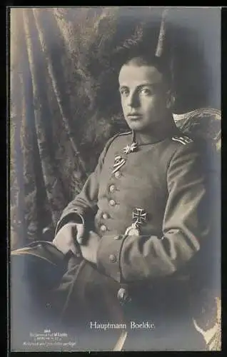 Foto-AK Sanke Nr. 369: Hauptmann Boelcke in Uniform