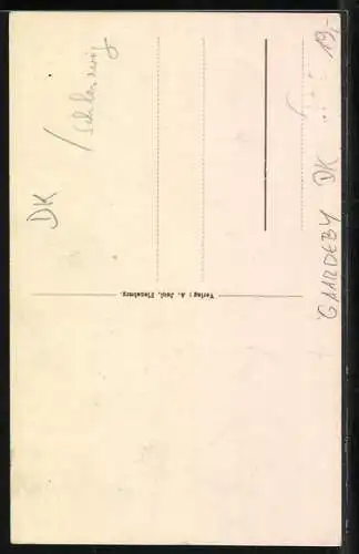 AK Gaardeby, Döppel-Hof H. Delfs, N. Paulsens Hof, Hof Lundbek v. F. Renkwitz