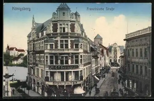 AK Königsberg, Pelzwarengeschäft C. F. Gebhardt, Französische Strasse