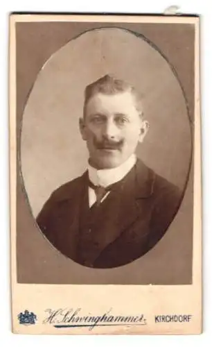 Fotografie H. Schwinghammer, Kirchdorf, Porträt eines Herren mit Schnurrbart