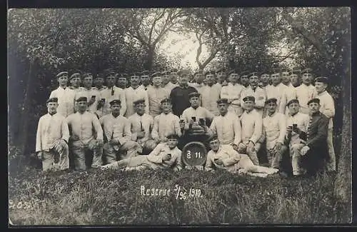 AK Deutsches Heer, Reservisten der Reserve 5/96 1910