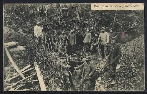 AK Deutsches Heer, Beim Bau der Villa Fuchsloch