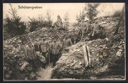 AK Deutsche Soldaten im Schützengraben