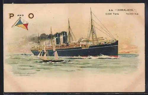 AK Passagierschiff SS Himalaya der P and O