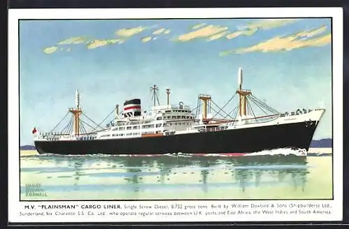 AK Handelsschiff M.V. Plainsman auf der See