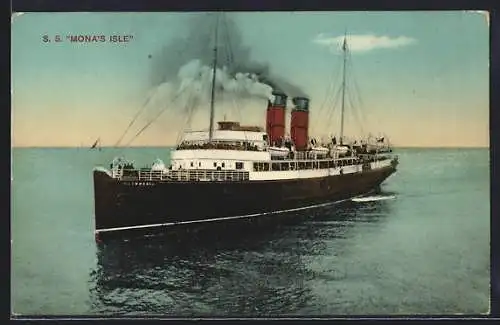 AK Passagierschiff SS Monas Isle auf See